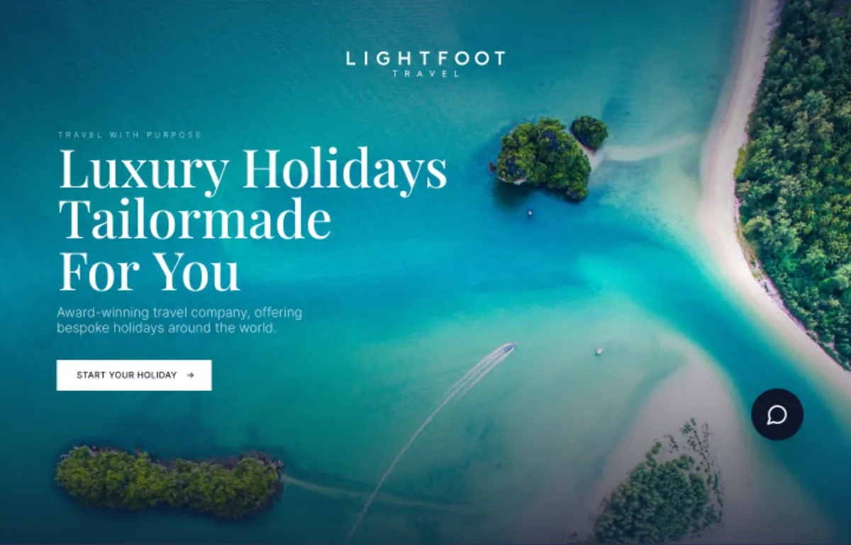 Lightfoot Travel website design